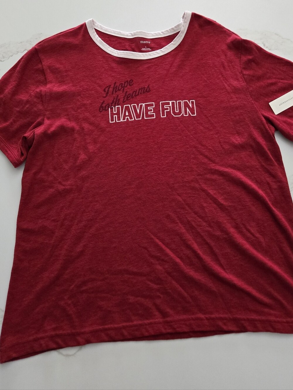 NWT Maeve Graphic Ringer Tee - Picture 2 of 6